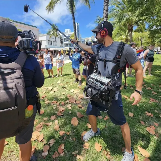 Jose Amaro booming a scene at a Miami park